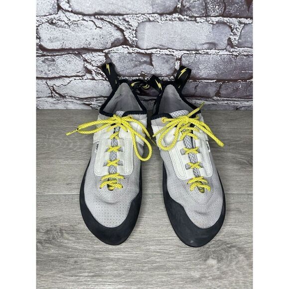 Evolv Defy Gray & Yellow Lace Up Climbing Shoes Fog Men Sz 12M US/46EU - Picture 16 of 16